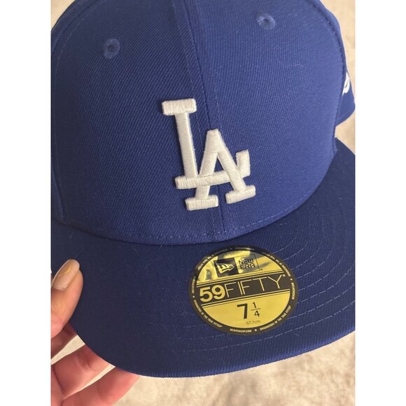 New Era LA Dodgers 59FIFTY Fitted Hat 7 1/4 Blue - Picture 3 of 8
